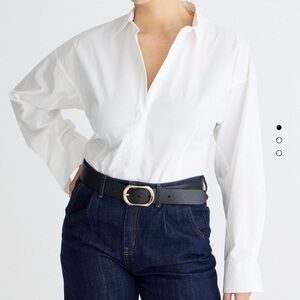 J Crew - Fitted button-up shirt - stretch cotton blend - 0 - NWT